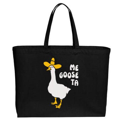 Me Goose Ta Funny Quote Cotton Canvas Jumbo Tote