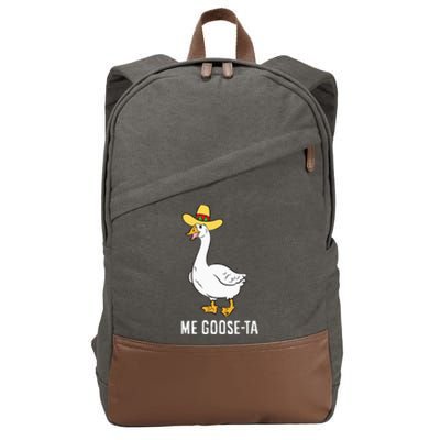 Me Goose Ta Mexican Funny Spanish Goose Pun Cotton Canvas Backpack