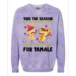 Mexican Gift Tis The Season For Tamale Gift Spicy Food Gift Holiday Meaningful G Colorblast Crewneck Sweatshirt