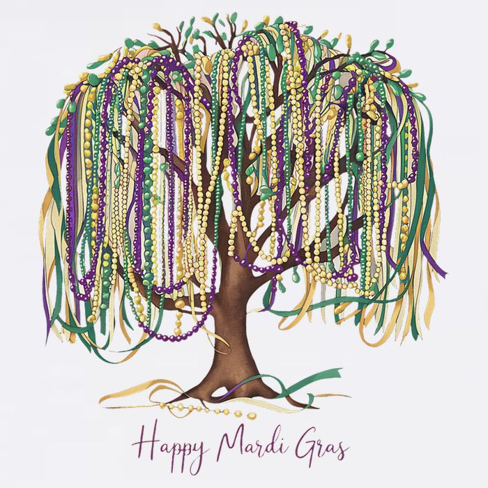 Mardi Gras Tree Beads New Orleans 2025 Festival Bead Tree Cool Comfort Performance Bucket Hat