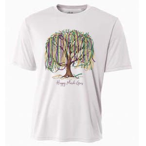 Mardi Gras Tree Beads New Orleans 2025 Festival Bead Tree Cooling Performance Crew T-Shirt