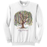 Mardi Gras Tree Beads New Orleans 2025 Festival Bead Tree Sweatshirt