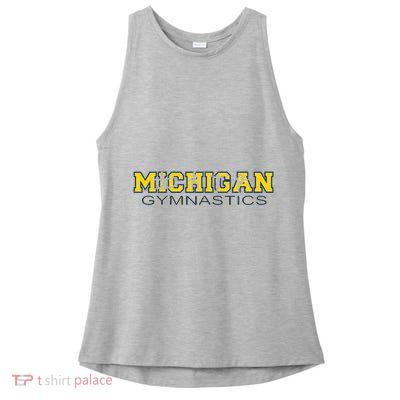 Michigan Gymnastics Tumbling Gear Gymnast Dance Ladies PosiCharge Tri-Blend Wicking Tank