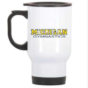 Michigan Gymnastics Tumbling Gear Gymnast Dance Stainless Steel Travel Mug