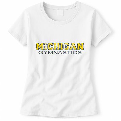 Michigan Gymnastics Tumbling Gear Gymnast Dance Womens T-Shirt