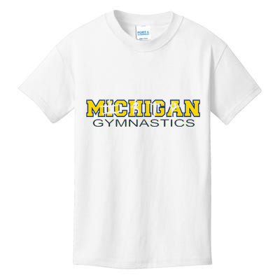 Michigan Gymnastics Tumbling Gear Gymnast Dance Kids T-Shirt