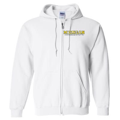 Michigan Gymnastics Tumbling Gear Gymnast Dance Full Zip Hoodie