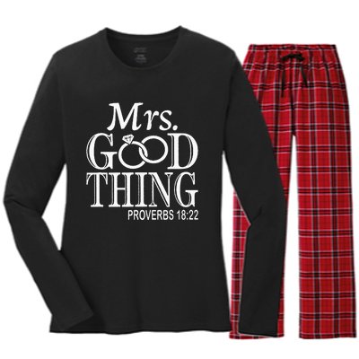 Mrs Good Thing Women's Long Sleeve Flannel Pajama Set 