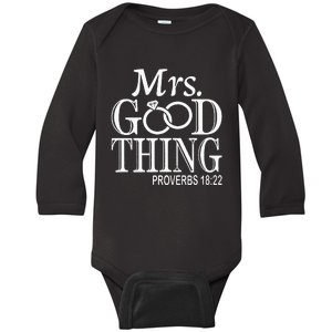 Mrs Good Thing Baby Long Sleeve Bodysuit