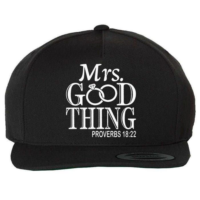 Mrs Good Thing Wool Snapback Cap