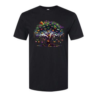 Mardi Gras Tree Beads New Orleans 2024 Watercolor Festival Softstyle® CVC T-Shirt