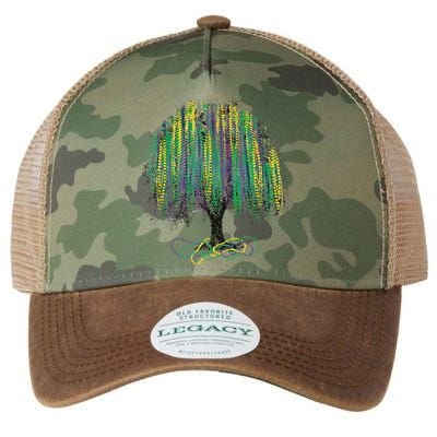 Mardi Gras Tree Watercolor Mardi Gras Bead Tree New Orleans Legacy Tie Dye Trucker Hat