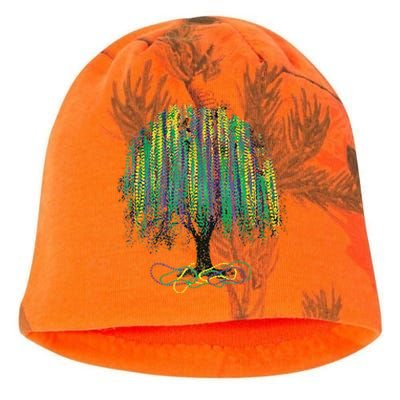 Mardi Gras Tree Watercolor Mardi Gras Bead Tree New Orleans Kati - Camo Knit Beanie