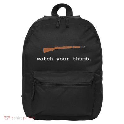 M1 Garand Thumb Wwii Funny Graphic 16 in Basic Backpack