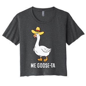 Me Goose Ta Mexican Funny Spanish Goose Pun Women's Crop Top Tee