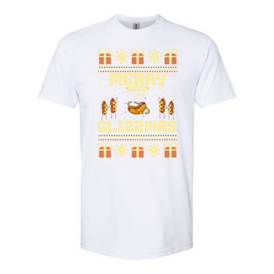 Merry Glizzmas Tacky Funny Merry Christmas Hot Dogs Softstyle® CVC T-Shirt