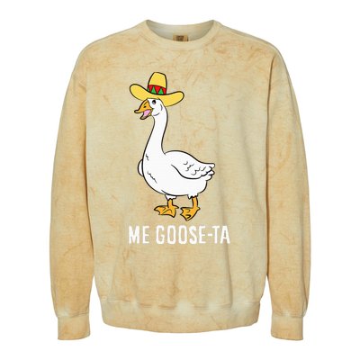 Me Goose Ta Mexican Funny Spanish Goose Pun Colorblast Crewneck Sweatshirt