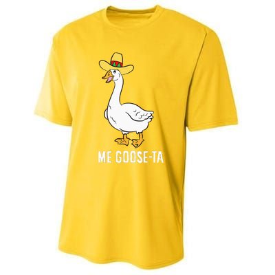 Me Goose Ta Mexican Funny Spanish Goose Pun Performance Sprint T-Shirt