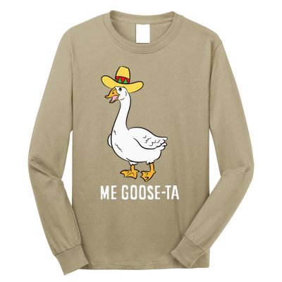 Me Goose Ta Mexican Funny Spanish Goose Pun Long Sleeve Shirt