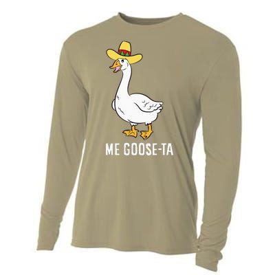 Me Goose Ta Mexican Funny Spanish Goose Pun Cooling Performance Long Sleeve Crew