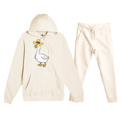 Me Goose Ta Mexican Funny Spanish Goose Pun Premium Hooded Sweatsuit Set