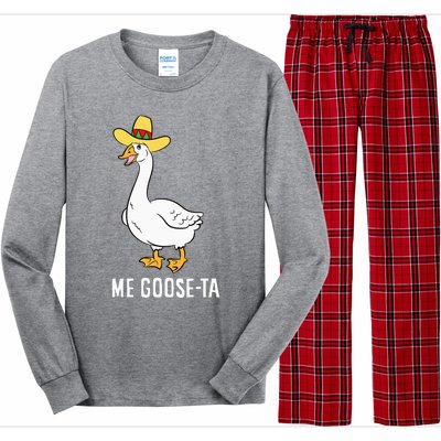 Me Goose Ta Mexican Funny Spanish Goose Pun Long Sleeve Pajama Set