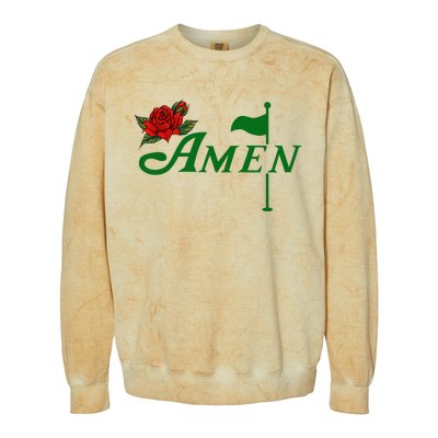 Masters Golf Tournament Golfing Amen Floral Master Golfer Colorblast Crewneck Sweatshirt