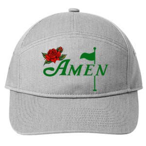 Masters Golf Tournament Golfing Amen Floral Master Golfer 7-Panel Snapback Hat