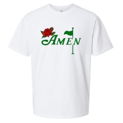 Masters Golf Tournament Golfing Amen Floral Master Golfer Sueded Cloud Jersey T-Shirt