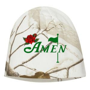 Masters Golf Tournament Golfing Amen Floral Master Golfer Kati - Camo Knit Beanie