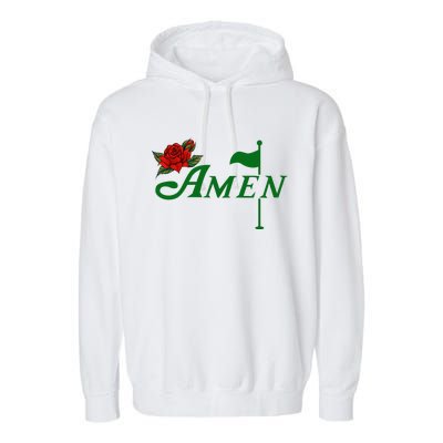 Masters Golf Tournament Golfing Amen Floral Master Golfer Garment-Dyed Fleece Hoodie