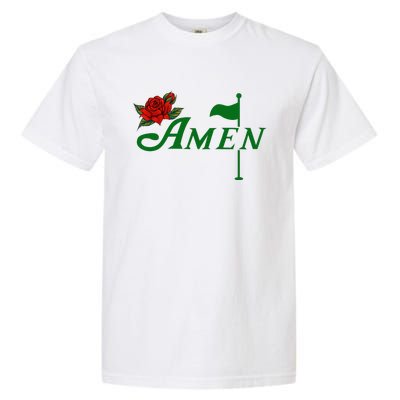 Masters Golf Tournament Golfing Amen Floral Master Golfer Garment-Dyed Heavyweight T-Shirt