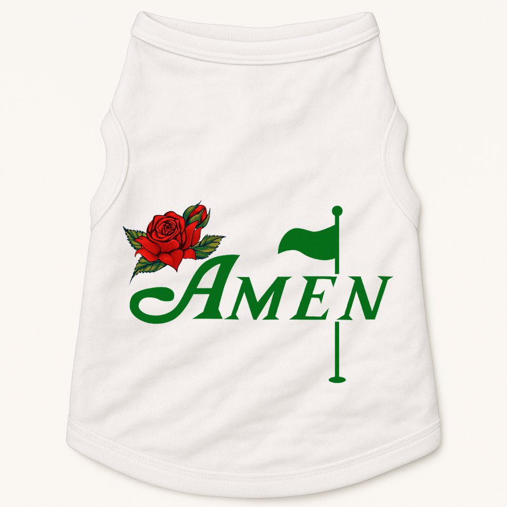 Masters Golf Tournament Golfing Amen Floral Master Golfer Doggie Tank
