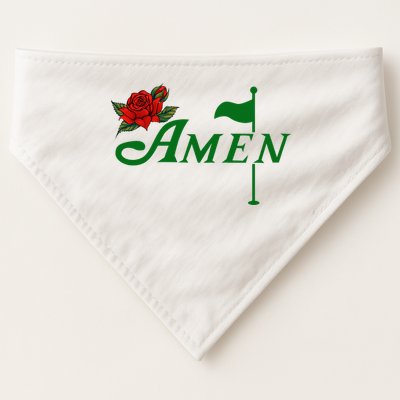 Masters Golf Tournament Golfing Amen Floral Master Golfer USA-Made Doggie Bandana