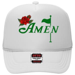 Masters Golf Tournament Golfing Amen Floral Master Golfer High Crown Mesh Back Trucker Hat