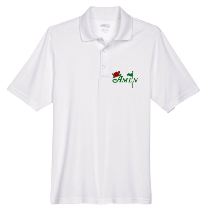 Masters Golf Tournament Golfing Amen Floral Master Golfer Men's Origin Performance Pique Polo