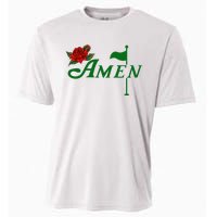 Masters Golf Tournament Golfing Amen Floral Master Golfer Cooling Performance Crew T-Shirt