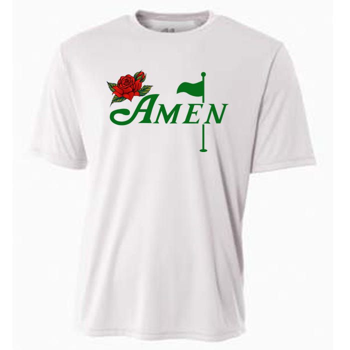 Masters Golf Tournament Golfing Amen Floral Master Golfer Cooling Performance Crew T-Shirt