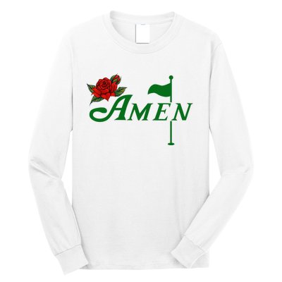 Masters Golf Tournament Golfing Amen Floral Master Golfer Long Sleeve Shirt