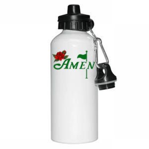 Masters Golf Tournament Golfing Amen Floral Master Golfer Aluminum Water Bottle