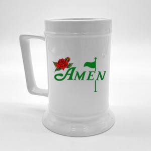 Masters Golf Tournament Golfing Amen Floral Master Golfer Beer Stein