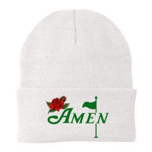 Masters Golf Tournament Golfing Amen Floral Master Golfer Knit Cap Winter Beanie