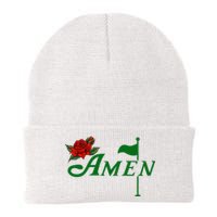 Masters Golf Tournament Golfing Amen Floral Master Golfer Knit Cap Winter Beanie