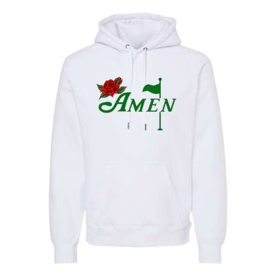 Masters Golf Tournament Golfing Amen Floral Master Golfer Premium Hoodie