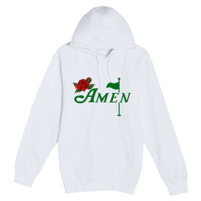 Masters Golf Tournament Golfing Amen Floral Master Golfer Premium Pullover Hoodie