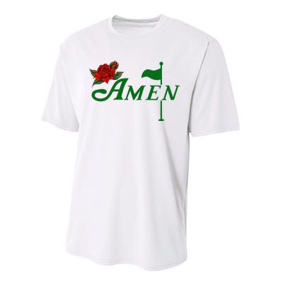 Masters Golf Tournament Golfing Amen Floral Master Golfer Performance Sprint T-Shirt