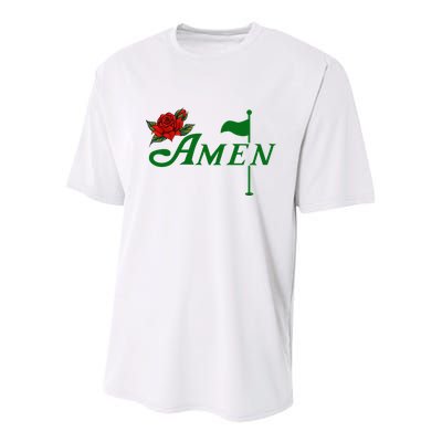 Masters Golf Tournament Golfing Amen Floral Master Golfer Youth Performance Sprint T-Shirt