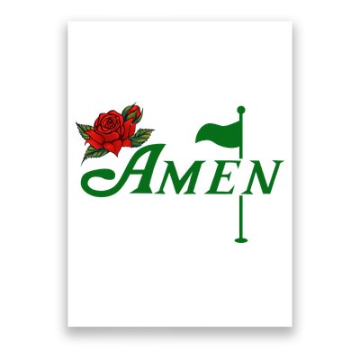 Masters Golf Tournament Golfing Amen Floral Master Golfer Poster