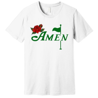 Masters Golf Tournament Golfing Amen Floral Master Golfer Premium T-Shirt