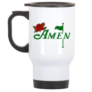 Masters Golf Tournament Golfing Amen Floral Master Golfer Stainless Steel Travel Mug